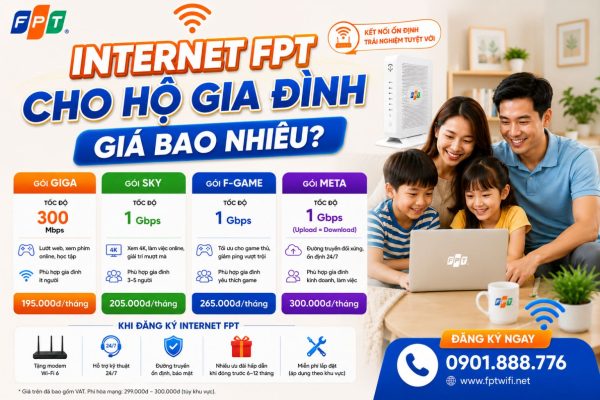 Internet Fpt Cho Ho Gia Dinh Gia Bao Nhieu
