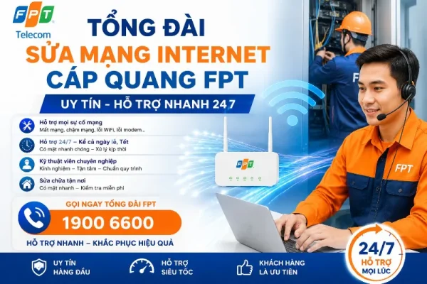 Tong Dai Sua Mang Internet Cap Quang Fpt