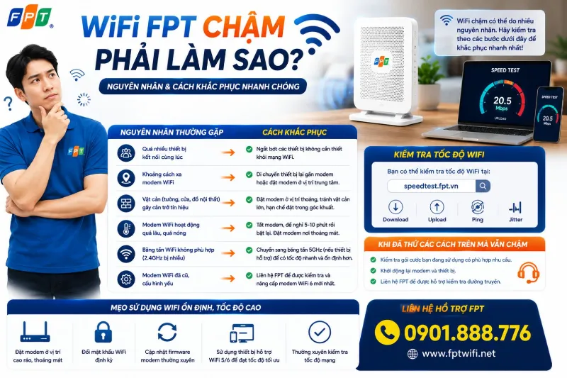 wifi fpt cham phai lam sao Wifi Fpt Cham Phai Lam Sao